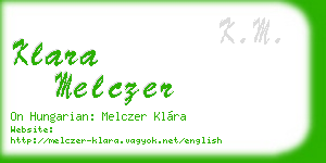 klara melczer business card